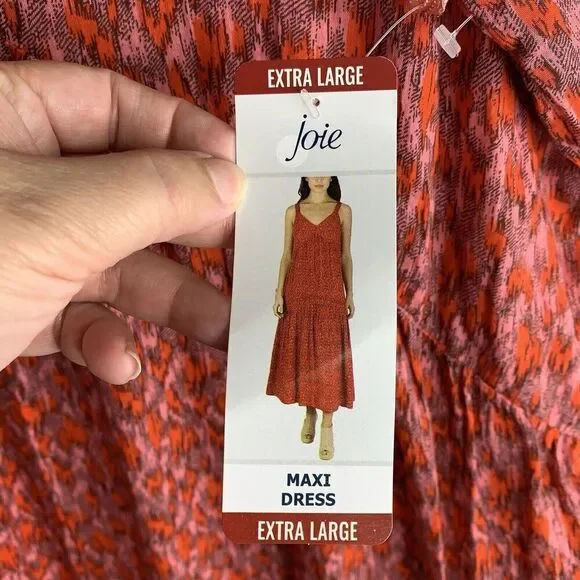 Joie Bondi Tea Rose Tiered Sleeveless Maxi Dress Womens Size XL NWT $248 - Picture 8 of 12